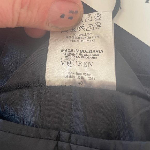 Alexander McQueen Sport Coat black sz 48 - Picture 3 of 6